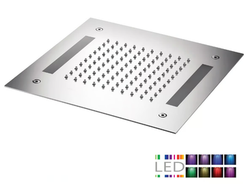 SQL-12 - LED built-in stainless steel overhead shower with chromotherapy by Rubinetterie Mariani - view 2